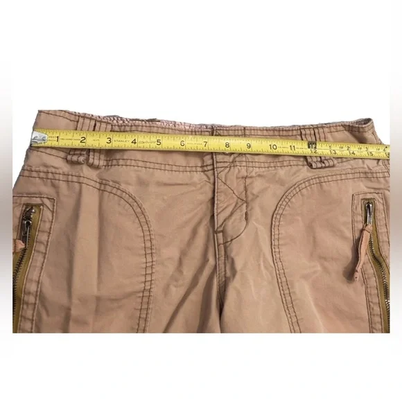 Vtg Abercrombie & Fitch Cargo Military Distressed Y2K Tan Pants Woman’s 4 - Picture 10 of 13